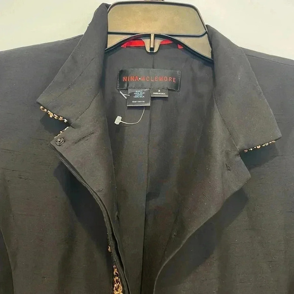 NWT Nina Mclemore Beaded Sequins 100% Silk Blazer Jacket Sz 2 - Picture 3 of 10